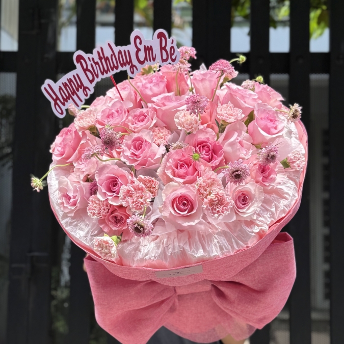Bó Hoa Chúc Mừng Christa Hồng 