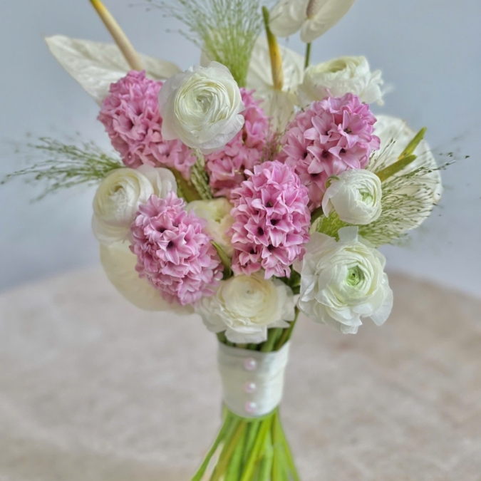 Hoa cưới Dạ lan hương & Mao lương trắng