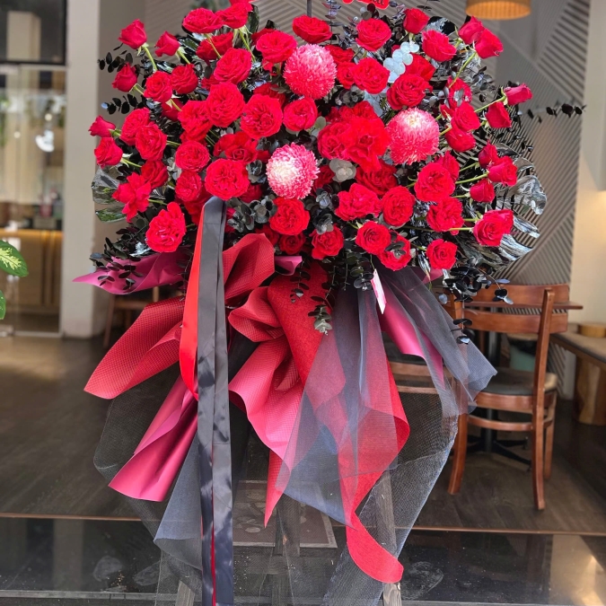 Kệ Hoa Khai Trương Chúc Mừng – Sang Trọng, Nổi Bật & Nâng Tầm Lời Chúc