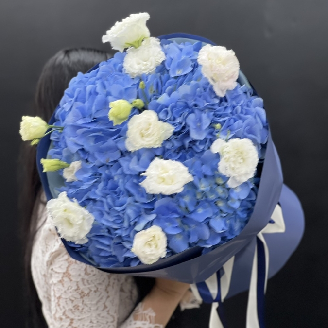 Bó Hoa Sinh Nhật Tú Cầu Xanh 