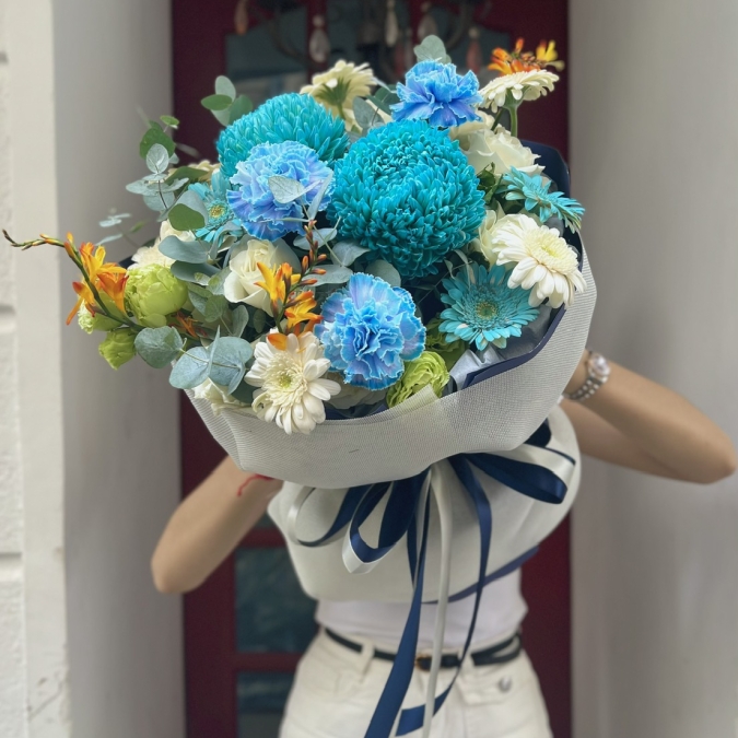  Bó Hoa Sinh Nhật Xanh Mát - Lam Florist