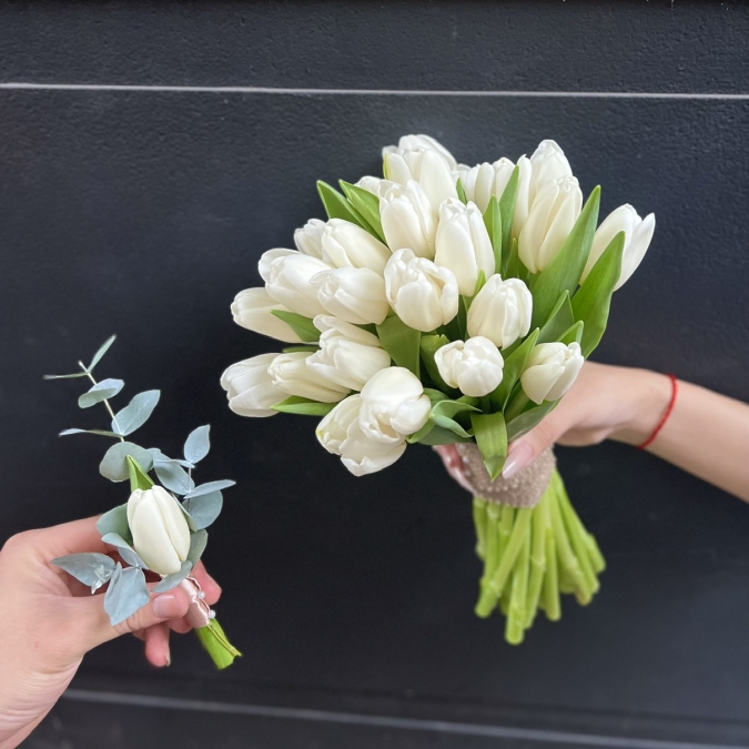 Bó Hoa Cưới Thuần Khiết Và Đắm Say
