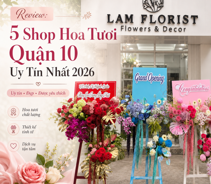 Review: 5 Shop Hoa Tươi Quận 10 Uy Tín Nhất 2026 