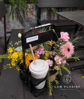 Giỏ hoa coffee-flower màu đen
