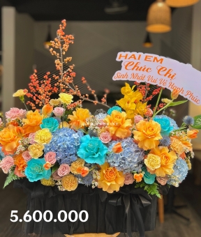 Giỏ Hoa “Sắc Màu Thịnh Vượng”