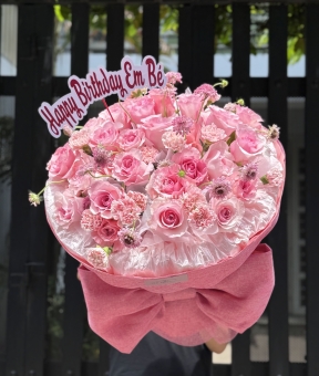 Bó Hoa Chúc Mừng Christa Hồng 