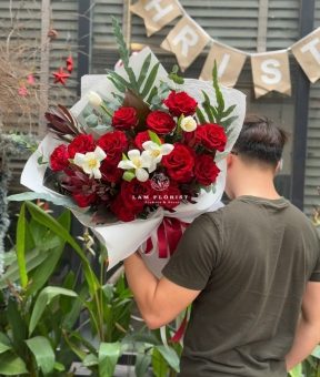 Bó Hoa Sinh Nhật Hồng NHập Khẩu 