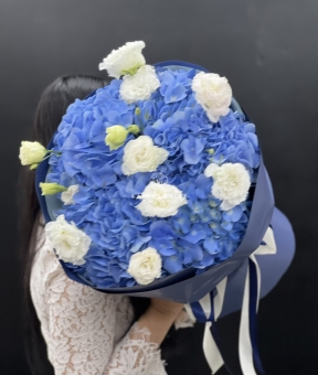 Bó Hoa Sinh Nhật Tú Cầu Xanh 