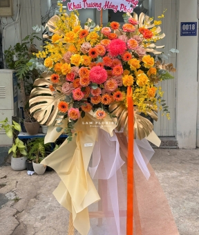Kệ Chúc Mừng Sắc Vàng Đỏ 
