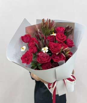 Bó Hoa Đỏ Xinh Iu