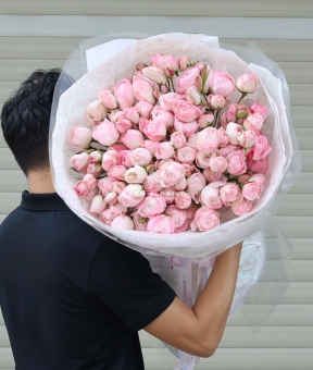 Bó Hoa Chúc Mừng Plume Hồng Phấn 