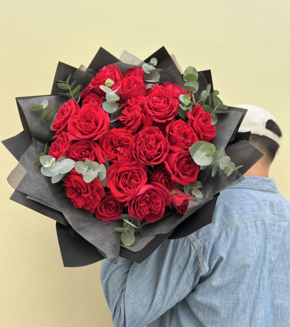 Bó hoa tròn Ohara Đỏ 