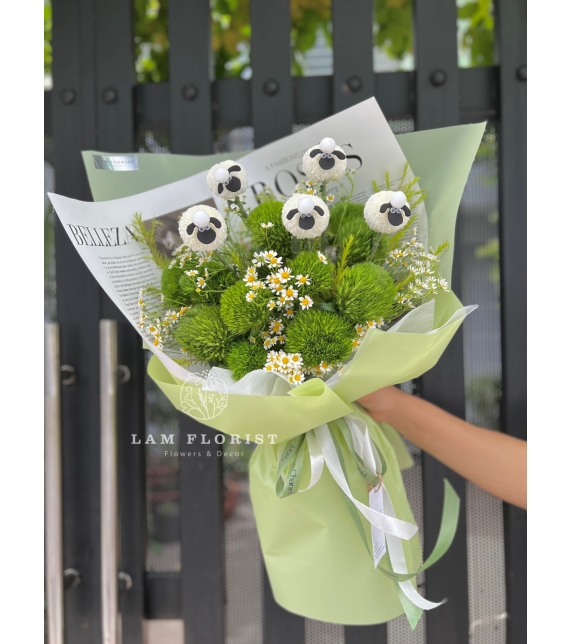 Bó Hoa Đếm Cừu Size Lớn - Độc Đáo Dễ Thương