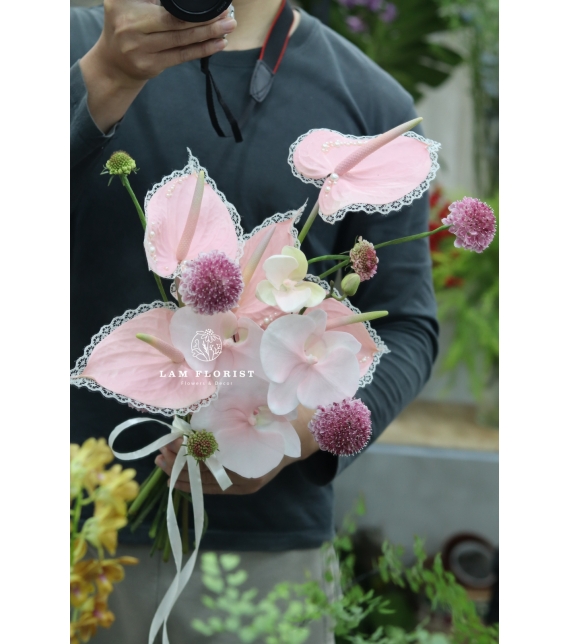 Bó hoa cô dâu Pearl Blush