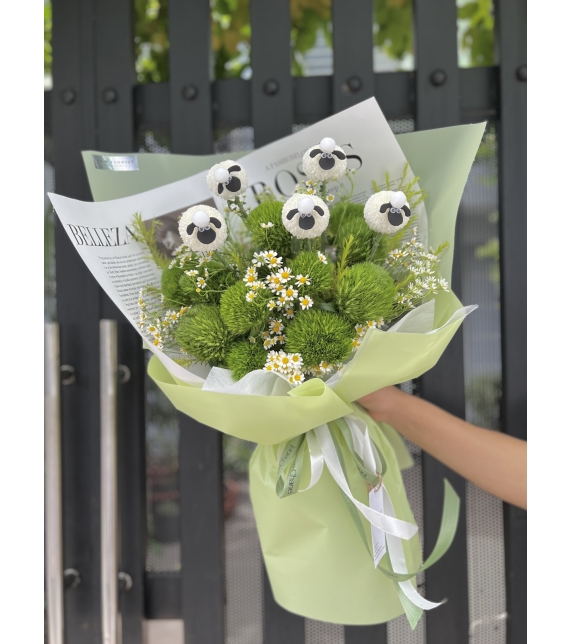 Bó Hoa Đếm Cừu Size Lớn - Độc Đáo Dễ Thương