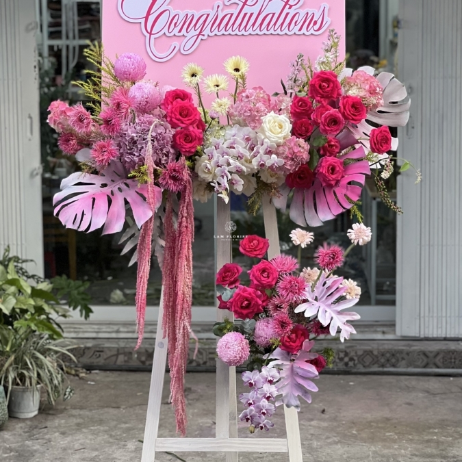 Kệ hoa khai trương Congratulations – Sang trọng & Ấn tượng