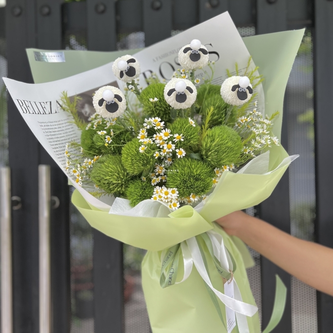 Bó Hoa Đếm Cừu Size Lớn - Độc Đáo Dễ Thương