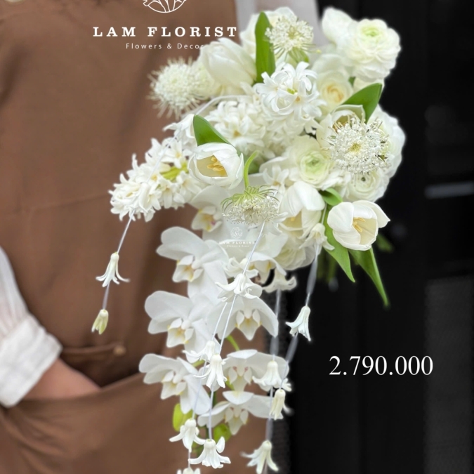 Bó Hoa Cưới Hyacinth Whisper Waterfall – Thác Thì Thầm Dạ Lan
