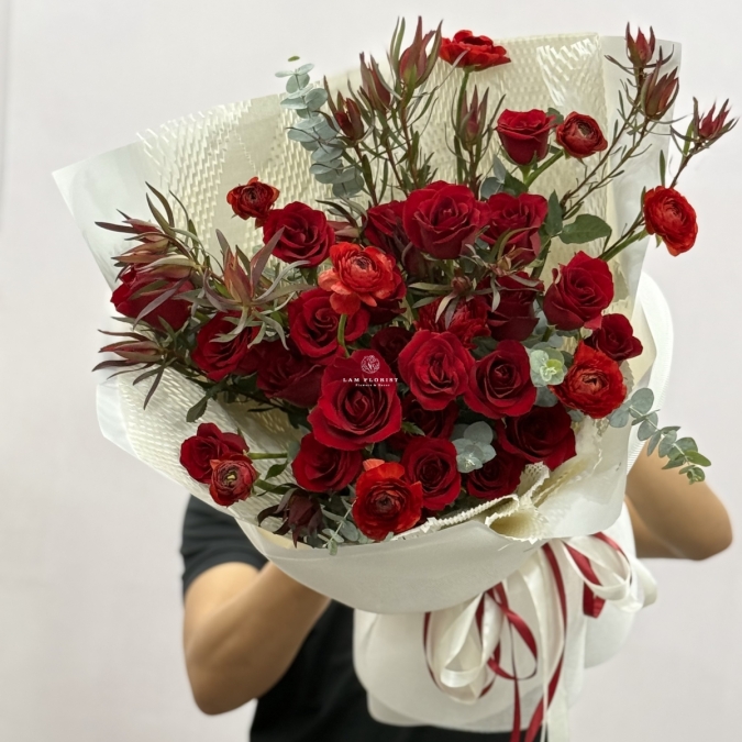 Bó hoa tone đỏ - Red Majesty