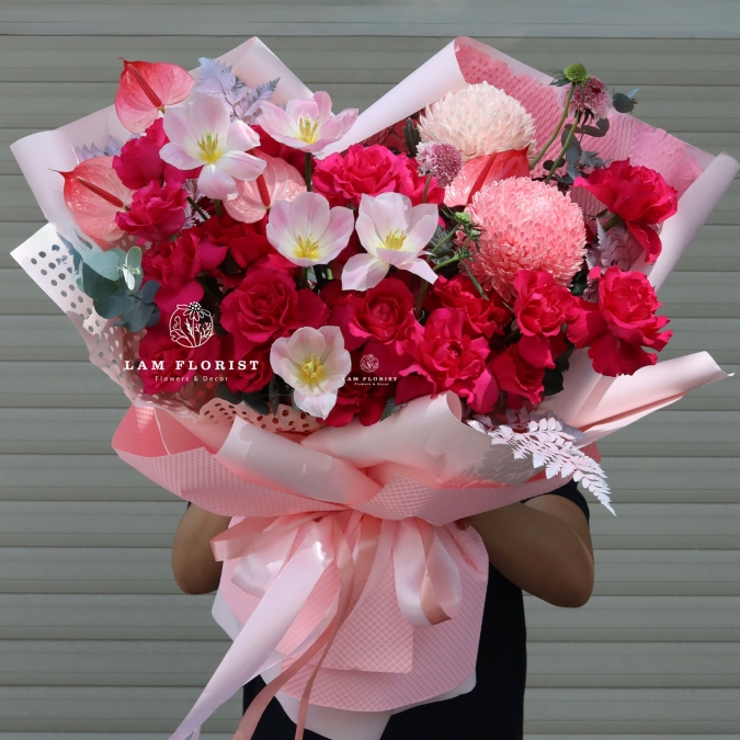 “Hồng Pinkloy & Tulip – Ngọt Ngào Rạng Rỡ”