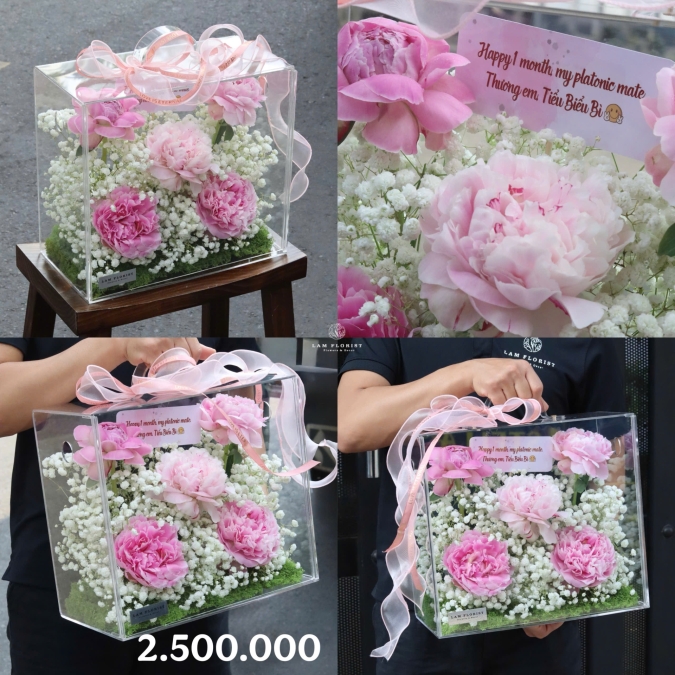 Vali Hoa Quai Xách Tone Hồng – Món Quà Tinh Tế & Ngọt Ngào 