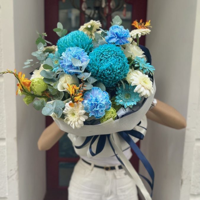  Bó Hoa Sinh Nhật Xanh Mát - Lam Florist
