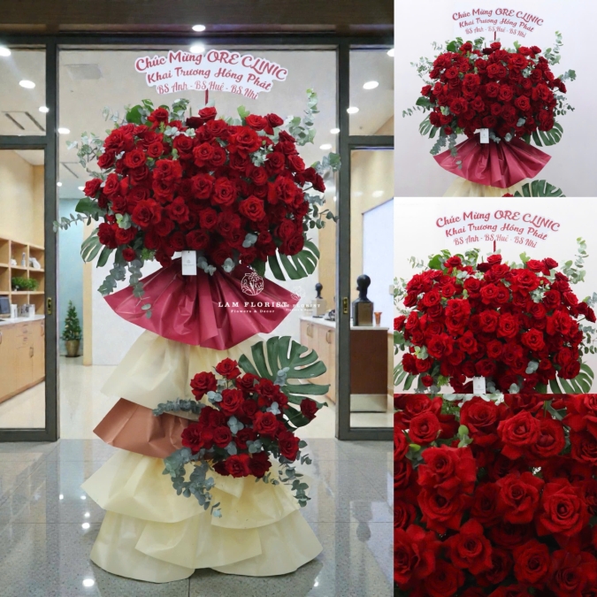 Kệ Chúc Mừng Đỏ Rực Rỡ 