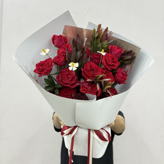 Bó Hoa Đỏ Xinh Iu