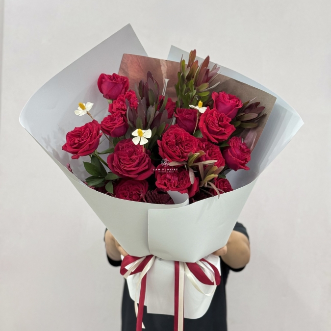 Bó Hoa Đỏ Xinh Iu