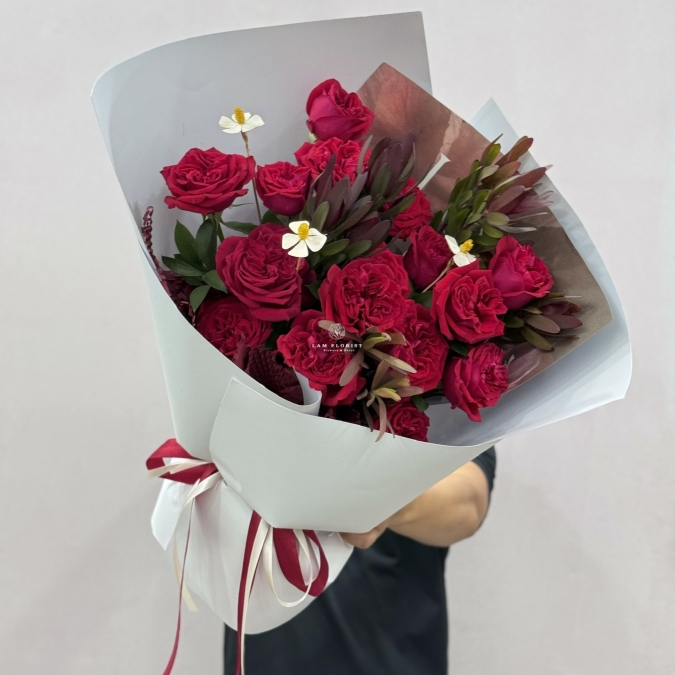 Bó Hoa Đỏ Xinh Iu