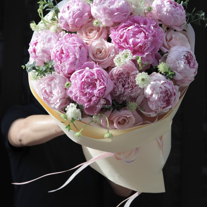 Bó Hoa Peony Thuần Khiết