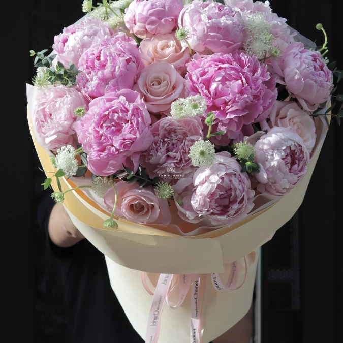 Bó Hoa Peony Thuần Khiết