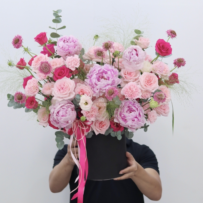 Hộp Hoa Peony Mix