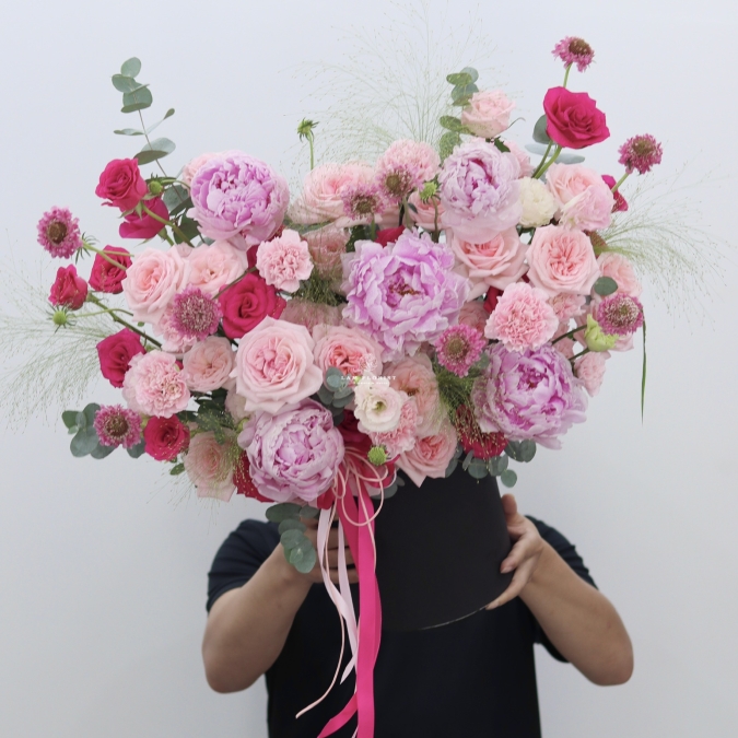Hộp Hoa Peony Mix