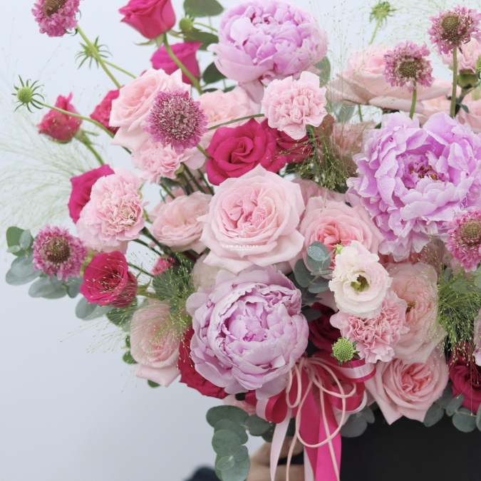 Hộp Hoa Peony Mix